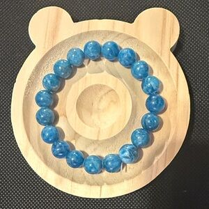 Blue Apatite Beaded Bracelet
